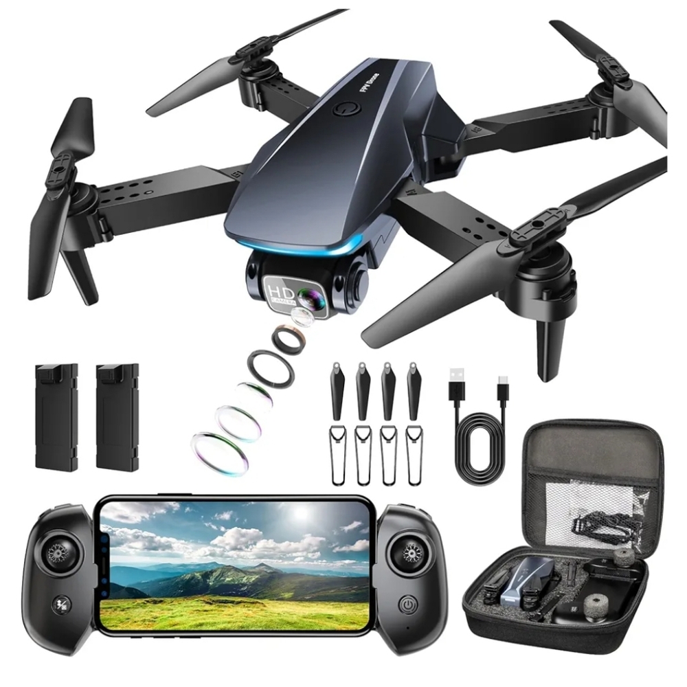 Black Foldable Drone with HD Camera